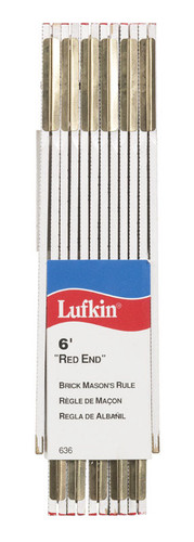 Lufkin - 636LLN - 6 in. L X 5/8 in. W Wood Folding Masonry Rule SAE