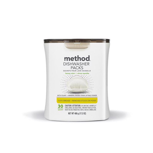 Method - 329101 - Lemon Mint Scent Pods Dishwasher Detergent 17.2 oz 30 pk