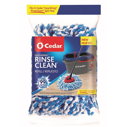 O-Cedar - 168738 - Easy Wring Rinse Clean 8 in. W X 2 in. L Wet Microfiber Mop Refill 1 pk