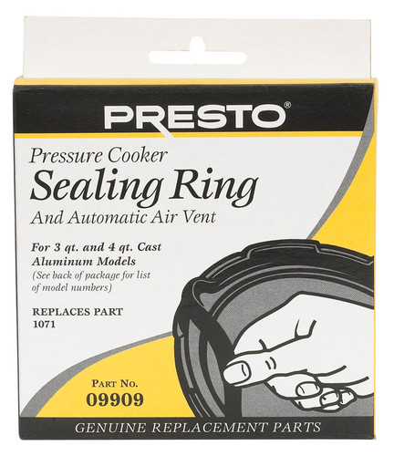 Presto - 09909 - Rubber Pressure Cooker Sealing Ring 3 & 4 qt, 1/pk