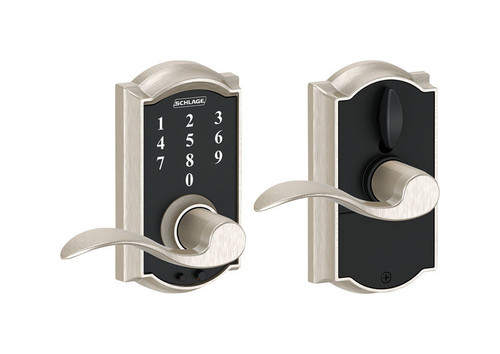 Schlage - FE695VCAM619ACC - Satin Nickel Steel Electric Touch Screen Entry Lock