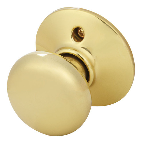 Schlage - F170PLY605 - Plymouth Bright Brass Dummy Knob Right or Left Handed