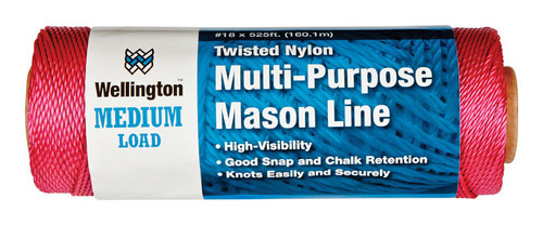 Wellington - G5218Z0525P27 - #18 in. D X 525 ft. L Pink Twisted Nylon Mason Line Twine