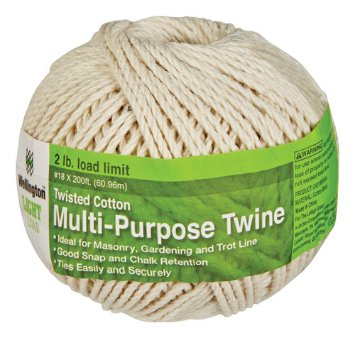 Wellington - C4018B0004 - #18 in. D X 200 ft. L White Twisted Cotton Twine