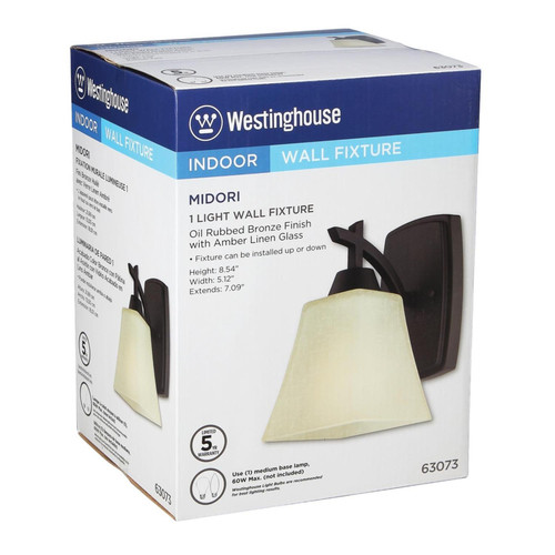 Westinghouse - 63073 - Midori 1-Light Oil Rubbed Bronze Wall Sconce