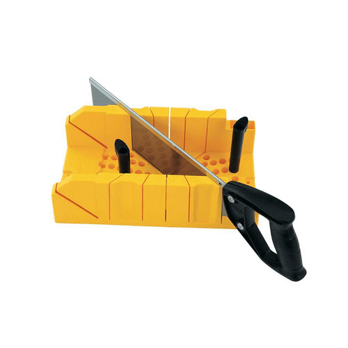 Stanley - 20-600 - Clamping Miter Box with Saw 22-1/2 in. Cuts Miters on 45 deg. and 90 deg., Face Angle 45