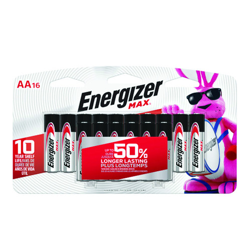 Energizer - E91LP-16 - Max AA Alkaline Batteries 16 pk Carded