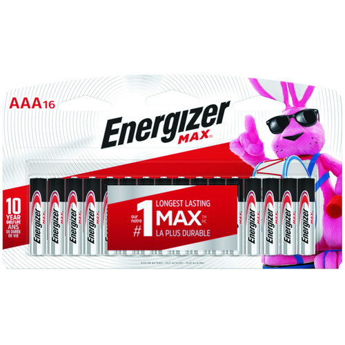 Energizer - E92LP-16 - Max AAA Alkaline Batteries 16 pk Carded