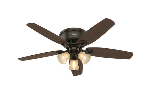Hunter - 53327 - Builder 52 in. New Bronze Brown Incandescent Indoor Ceiling Fan