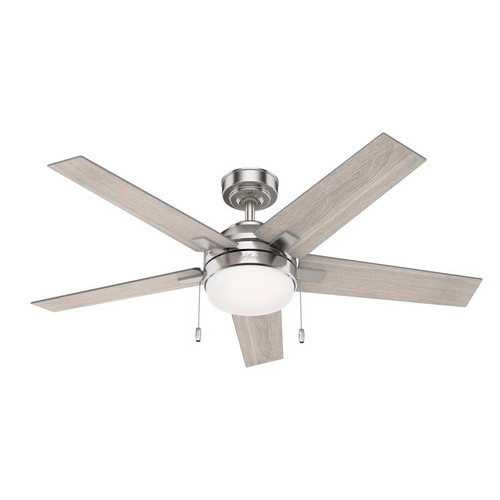 Hunter - 51839 - Bartlett 44 in. Brushed Nickel Gray Indoor Ceiling Fan