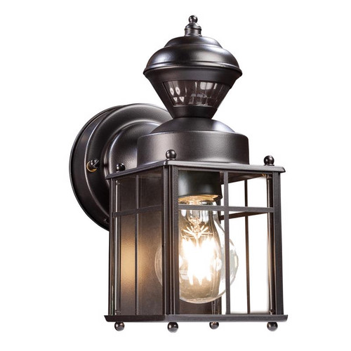 Globe Electric - 60000001 - Franklin Matte Black Motion-Sensing LED Wall Lantern