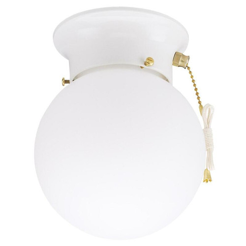 Westinghouse - 66680 - 7.25 in. H X 6 in. W X 6 in. L White Ceiling Fixture
