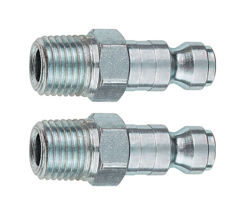 Tru-Flate - TRFL121252 - Steel 1/4 in. T-Style Plug 1/4 in. Male 2 pc