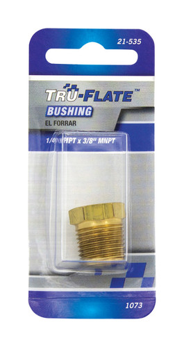 Tru-Flate - TRFL21535 - Brass Bushing 1/4 in. 3/8 in. 1 pc