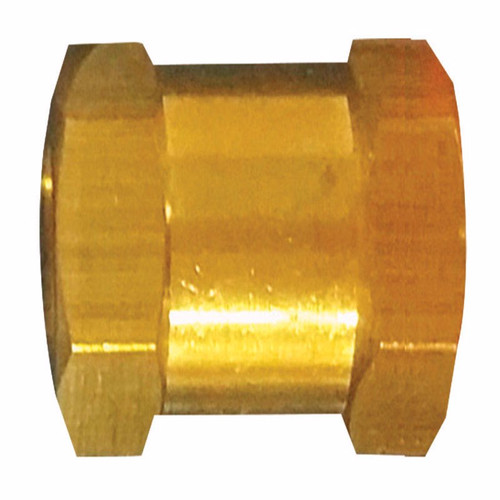 Tru-Flate - TRFL21515 - Brass/Steel Hex Coupling 1/4 in. Female 1 pc