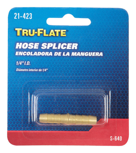 Tru-Flate - TRFL21423 - Brass Hose Splicer 1/4 in. 1 pc