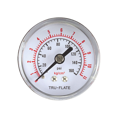 Tru-Flate - TRFL24803 - Polycarbonate Air Line Gauge 1/4 in. NPT 160 psi 1 pc