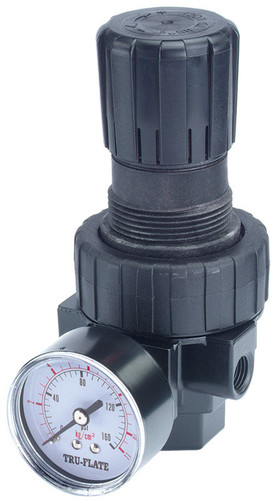 Tru-Flate - TRFL24404 - Plastic Compact Regulator with Gauge 1/4 in. NPT 160 psi 1 pc