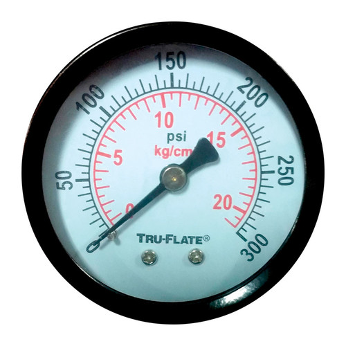 Tru-Flate - TRFL24804 - Polycarbonate Air Line Gauge 1/4 in. NPT 300 psi 1 pc