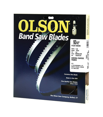 Olson - FB08593DB - 93.5 in. L X 0.1 in. W Carbon Steel Band Saw Blade 14 TPI Regular teeth 1 pk