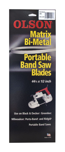 Olson - BM92243 - 44.9 in. L X 0.5 in. W Bi-Metal Portable Band Saw Blade 14 TPI Regular teeth 3 pk