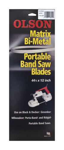 Olson - BM92341 - 44.9 in. L X 0.5 in. W Bi-Metal Band Saw Blade 18 TPI Regular teeth 1 pk