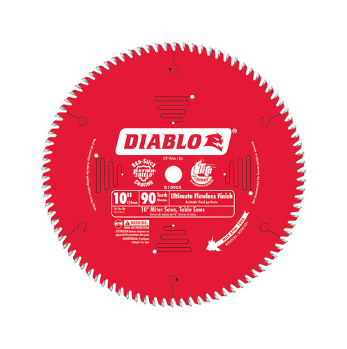Diablo - D1090X - 10 in. D X 5/8 in. Carbide Circular Saw Blade 90 teeth