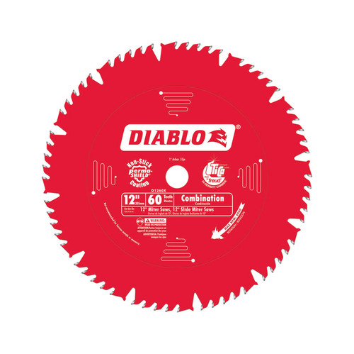 Diablo - D1260X - 12 in. D X 1 in. Carbide Circular Saw Blade 60 teeth