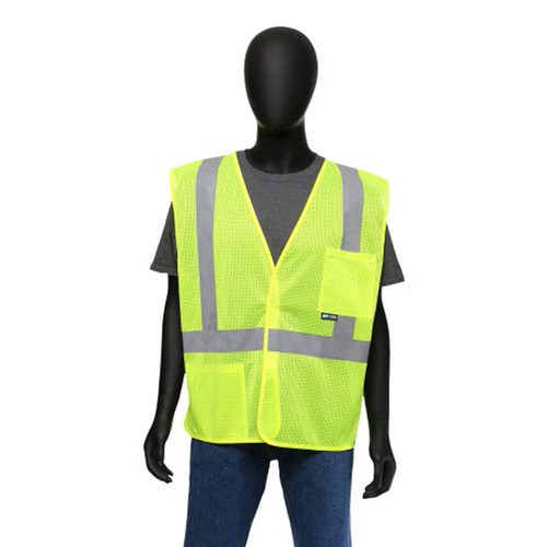 Safety Works - SW46206-O - Reflective Safety Vest Lime One Size Fits Most