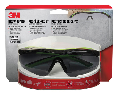 3M - 47101H1-DC - Anti-Fog Safety Glasses Gray Lens Black Frame 1 pc