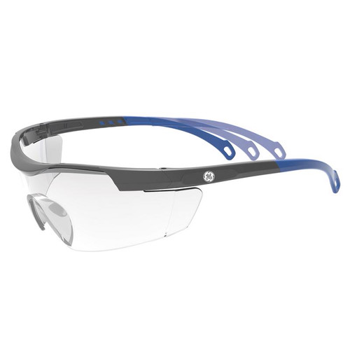 GE - GE101C - 01 Series Impact-Resistant Safety Glasses Clear Lens Blue Frame 1 pk