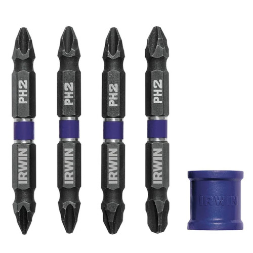 Irwin - IWAF32DEPH5 - Impact Performance Series Phillips 2-3/8 in. L Double-Ended Screwdriver Bit Set Steel 5 pc