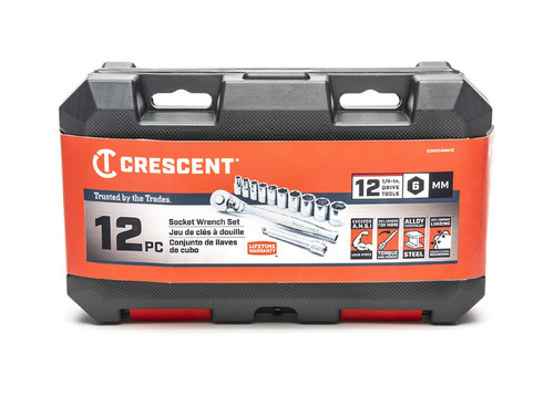 Crescent - CSWS14MM12 - 1/4 in. drive Metric 6 Point Mechanic's Tool Set 12 pc