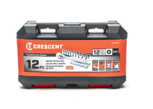 Crescent - CSWS14SAE12 - 1/4 in. drive SAE 6 Point Mechanic's Tool Set 12 pc