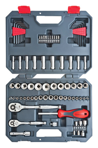 Crescent - CTK84C - 1/4 and 3/8 in. drive SAE/Metric 6 and 12 Point Socket Wrench Set 84 pc