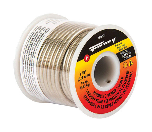 Forney - 38052 - 16 oz Lead-Free Plumbing Wire Solder 1/8 in. D Tin/Copper/Silver 95/5 1 pc