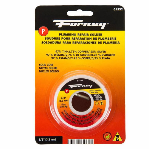 Forney - 61532 - 4 oz Lead-Free Plumbing Solder 0.13 in. D Tin/Copper/Silver 97/2.75/0.25 1 pc