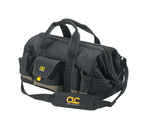 CLC - 1163 - 11 in. W X 12 in. H Polyester Tool Bag 25 pocket Black/Tan 1 pc