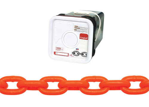 Campbell - HV0184526 - 5/16 in. Oval Link Carbon Steel High Test High Visibility Chain 5/16 in. D X 60 ft. L