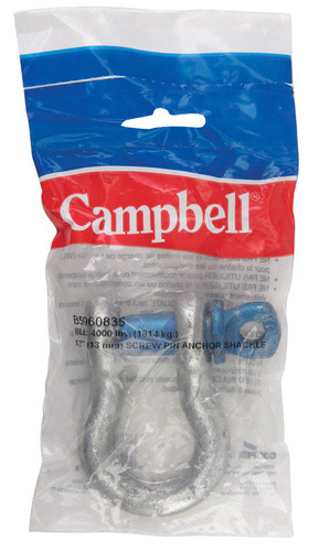Campbell - T9641035 - Galvanized Forged Steel Anchor Shackle 6500 lb