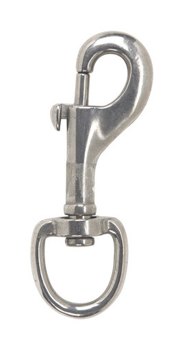 Campbell - T7631324 - 3/4 in. D X 3-3/32 in. L Polished Stainless Steel Round Swivel Eye Bolt Snap 180 lb