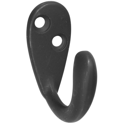 National Hardware - N830-143 - Oil-Rubbed Bronze Black Robe Hook