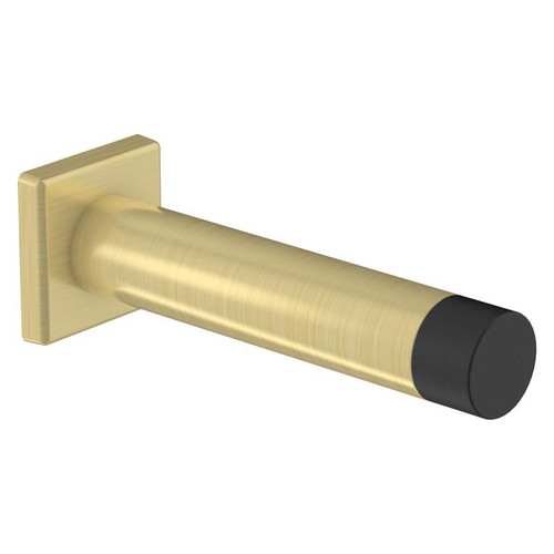 National Hardware - N830-528 - Reed 1 in. W X 3 in. L Aluminum Brushed Gold Door Stop Mounts to door and wall