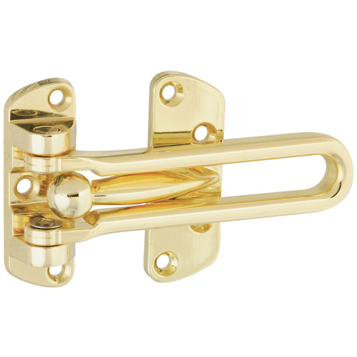National Hardware - N199-679 - 3/8 in. H X 6 in. L Brass-Plated Gold Brass Door Security Guard
