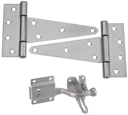 National Hardware - N343-434 - Silver Stainless Steel Gate Hardware Kit 1 pk