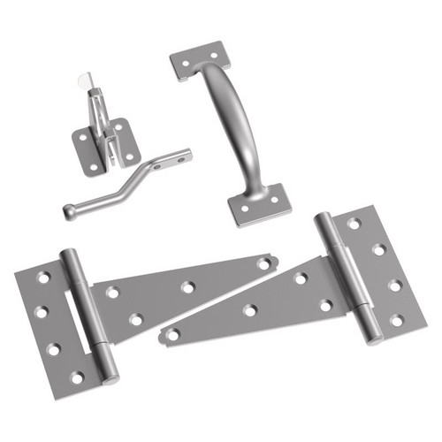 National Hardware - N166-008 - Galvanized Silver Steel T-Hinge Gate Kit 1 pk