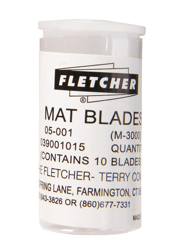 Fletcher-Terry - 05-001 - Mat Cutting Steel Single Edge Replacement Blade .5 in. L 10 pc