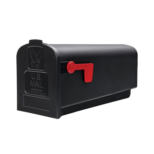 Gibraltar Mailboxes - PL10B0AM - Parsons Classic Plastic Post Mount Black Mailbox