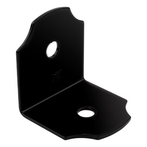 National Hardware - N800-001 - Hartley 3 in. H X 3 in. W X 3-1/4 in. D Black Steel Flat Corner Brace