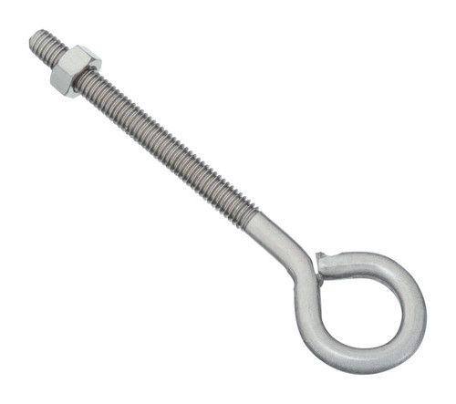 National Hardware - N221-630 - 5/16 in. X 5 in. L Stainless Steel Eyebolt Nut Included